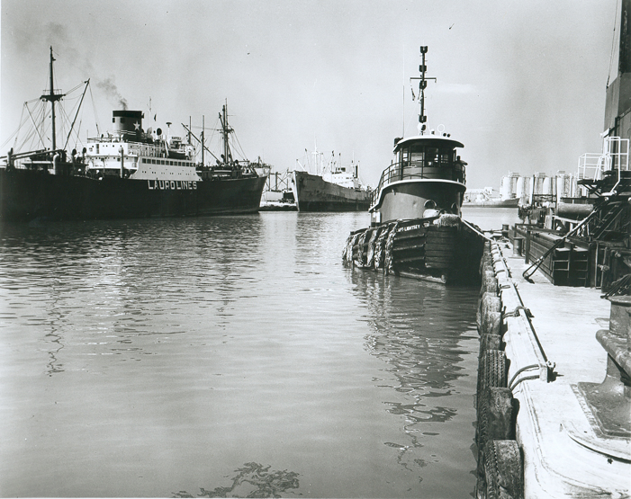 Ships in Freeport Harbour, 1960's