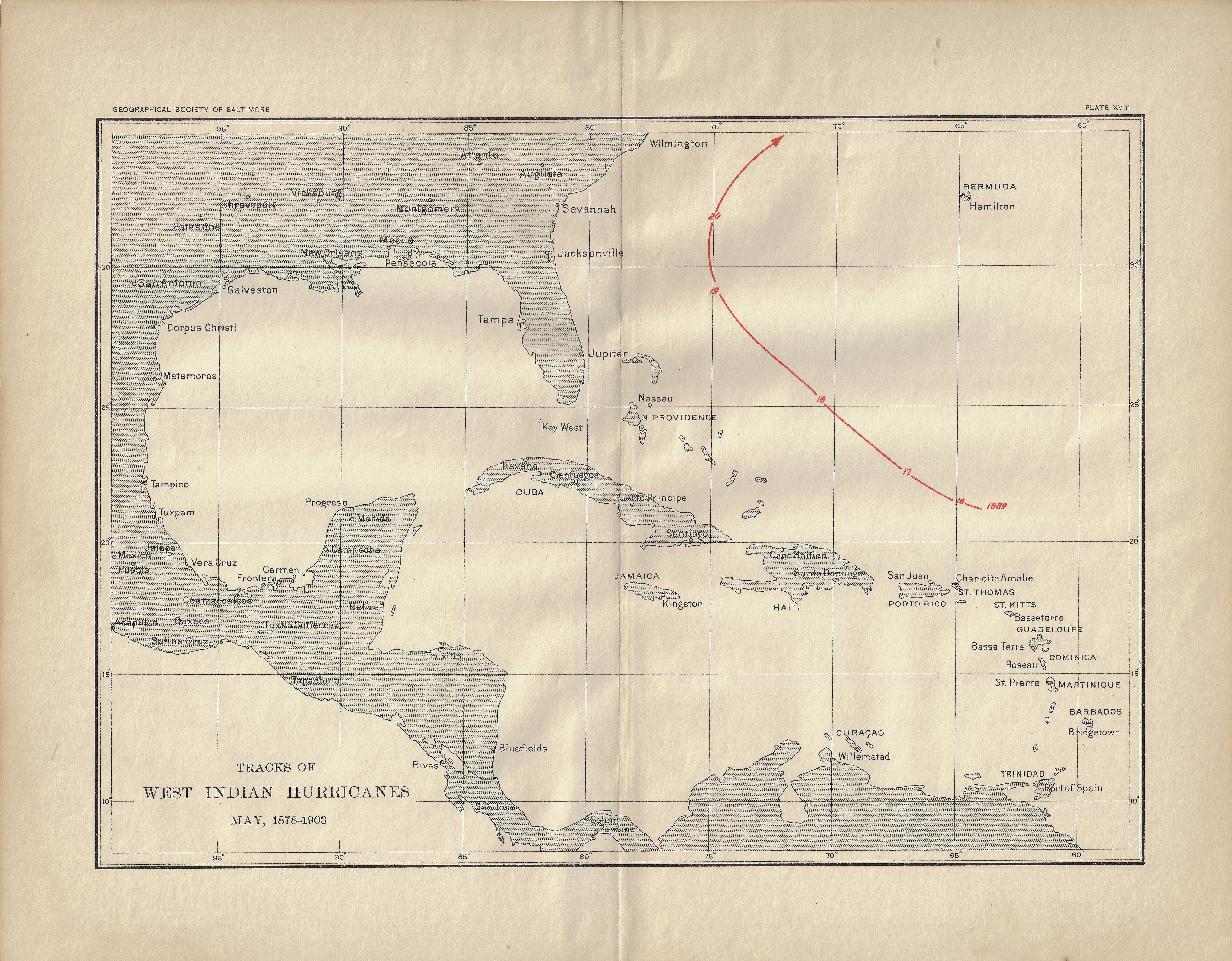 West Indian Hurricanes May 1878-1903