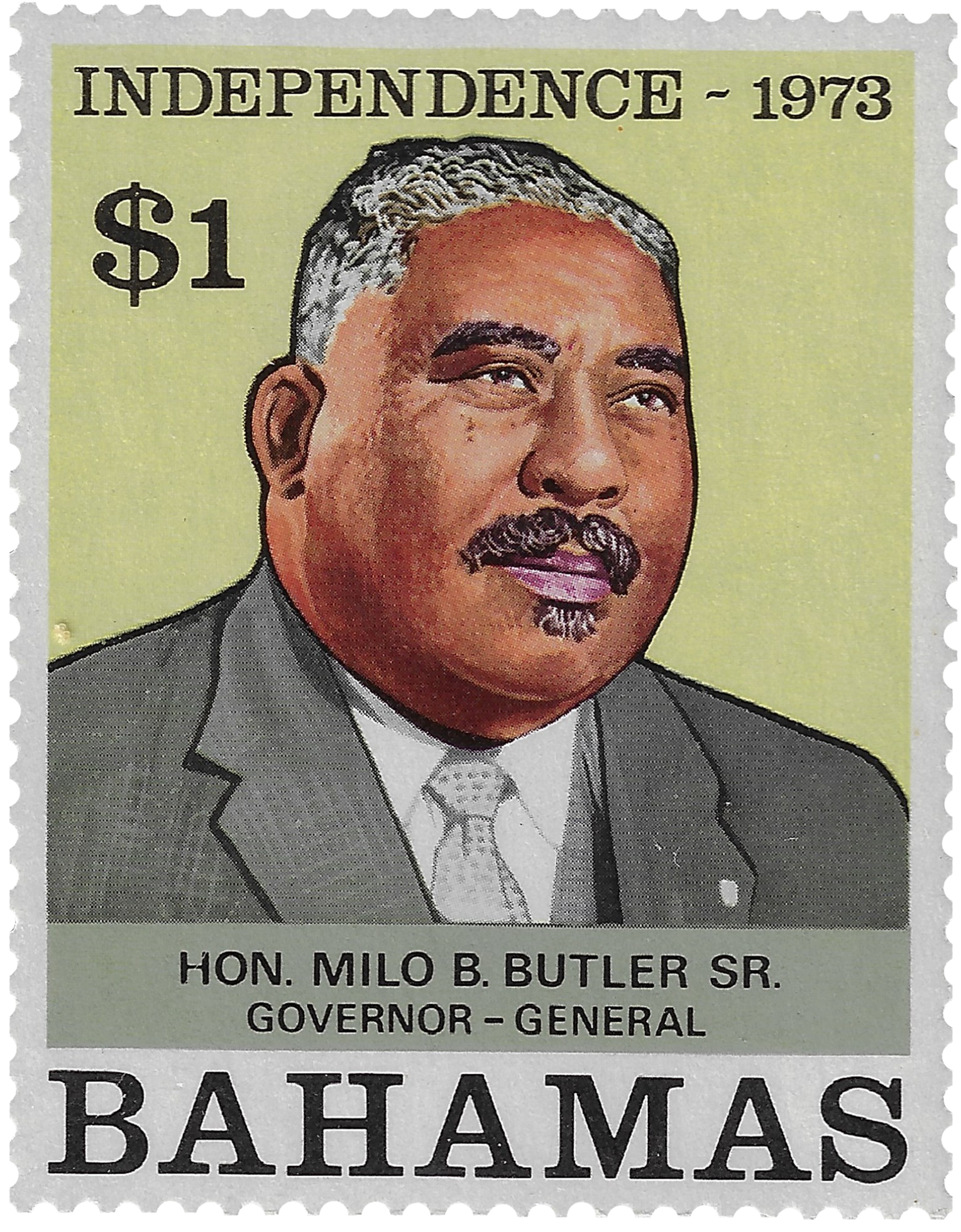 1d 1973, Independence, Hon. Milo B. Butler Sr., Governor - General